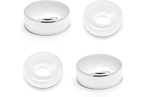 cyclingcolors 2x tappo coprivite cappuccio cromato cromo plastica 20mm copertura coperchi tappi protezione decorativa doccia rubinetto bagno specchio