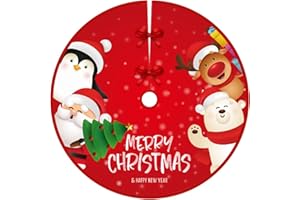 Bekecidi Spódnica choinkowa o średnicy 90 cm, mata pod choinkę, fartuchy dekoracyjne na ozdoby choinkowe, dekoracja domu, artykuły dekoracyjne na przyjęcie bożonarodzeniowe (styl 2)