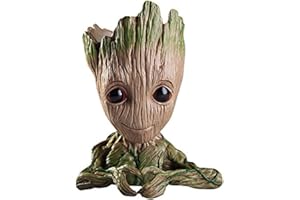 thematys Maceta Baby Groot - Decoración Aficionados del Cine, Figura de Acción Clásica, Merchandising Oficial, Ideal para Plantas y Bolígrafos, Regalo Original, 13x11,5x7cm