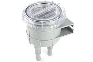 YMIKO Filtro de agua de mar, 4.3inch Filtro de entrada de agua de mar del motor marino Proteger Cleaner Accesorios de refrigeración Ajuste para 1/2in 5/8in 3/4in manguera