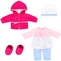 Bayer Design 84209AA Vêtements de poupée 38-42cm, accessoire de poupon, combinaison de neige, bonnet, écharpe, gants, chaussures