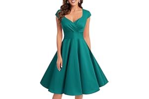 Bbonlinedress Vintage Swing Party Dress, une ligne Rockabilly Robe, Femme,