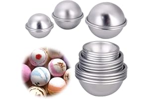 PDTO 8 Sets 16 Stücke Bath Bomb Molds Kit, Aluminium Badekugeln Form Seifenform Molds, DIY Gießformen für Hausgemachte Badebomben