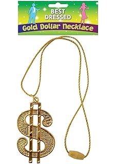 Digital Spotunisex Dollar Sign Rapper Necklace Chain Adults Rapper