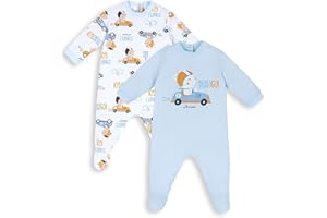 Chicco, Set Tutine Neonato e Neonata, Tutine con Pratico Piedino, in Morbido Cotone, Abbigliamento Bambino e Bambina 0-24 Mesi, Designed in Italy