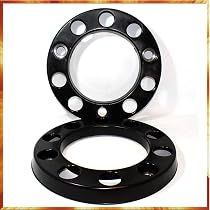 Lot De 2 Cache-Boulons De Roue Universels Pour Camion - Plastique Noir Brillant 22,5 Pouces