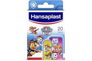 ‎BEIERSDORF Hansaplast Kids Paw Patrol Kinderpflaster (20 Strips), Wundpflaster mit bunten Paw Patrol Motiven zum Aufmuntern, schmerzlos zu entfernendes Pflaster Set