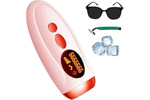 GLEISA Épilateur Lumière Pulsée IPL, 500,000 Flashs, 2 Modes 5 Niveaux Énergie, Épilation Laser avec Refroidissement, Laser Epilation Definitive pour Femme & Homme, Visage, Corps, Aisselles, Maillot