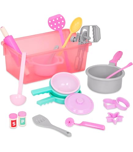 Toyhood Lot 4 Kits Vaisselle Cuisine Enfant 20 Pièces – Assiettes, Bols, Ustensiles Pretend Play Pour Jeu Rôle