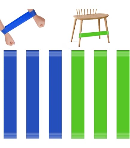 Lot De 6 Bandes élastiques Pour Chaise - Aide à La Concentration TDAH, Autisme - Élastiques Fitness, Yoga - Enfants, école, Maison (vert, Bleu)
