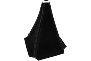 Xibao Auto-Schalthebelabdeckung,Schalthebelabdeckung PU-Leder Staubschutz,Auto Schaltknauf Abdeckung,Geeignet für die Meisten Manuellen und Automatischen Getriebeauto-Modifikationen (Schwarz)