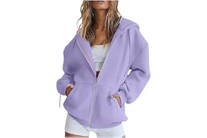 Pdakieyxnd Sweatjacke Damen Oversize Sommer Sweatshirt Jacke Mit Kapuze - Baumwoll Zipper Hoodie Kapuzenjacke Langarm Sweatshirt Sport Style Casual Kapuzenpullover Mit Reißverschluss