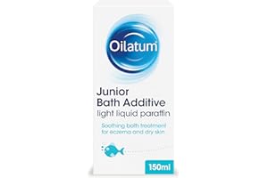 Oilatum Junior, Treatment for Eczema & Dry Skin Conditions, Bath Additive, Protects Skin from Moisture Loss, Fragrance Free, Suitable for Babies & Children, 1 x 150ml