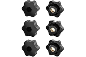 YOUZMY 6 Pezzi Dado Maniglia a Stella M8, Dado Ad Alette, Diametro Esterno Vite Zigrinata (32 mm), Dadi a Presa Zigrinata, Filettatura Femmina per Ingegneria Meccanica (32#)