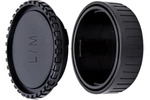 JJC Gehäusedeckel + Objektivdeckel (hinten) Kompatibel mit Leica M Mount Kameras & Leic. M Mount-Objektiv (1 Set)