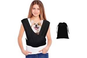 Amexo Freihändige Hundetasche, Tragetasche Hund Tragetuch Hund Haustier Hundetragetuch mit Verstellbarem Riemen bis für Hunde Katzen Aktivitäten Im Freien, Bis 9 Kg