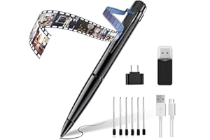HYVO Telecamera Penna 1080P HD con Registrazione Audio e Video, Mini Videocamera Portatile con OTG e Rilevamento del Movimento, Perfetta per Riunioni, Lezioni e Uso in Ufficio