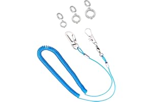 Benixmidart Bird Leash, Anti-Bite Bird Harness Retractable Bird Flying Rope with 3Pcs Different Sizes of Bird Foot Rings, Elastic String Training Harness Parrot Flight Rope (Blue, 500CM)