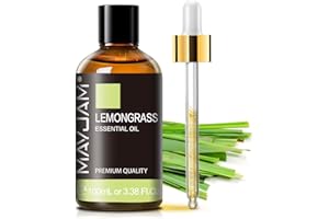 ‎MAYJAM Ätherisches Öle Zitronengras 100ML, MAYJAM Zitronengrasöl 100% Rein, Ideal für Gerüche Beseitigen Aromatherapie Diffuser Duftöl Massage