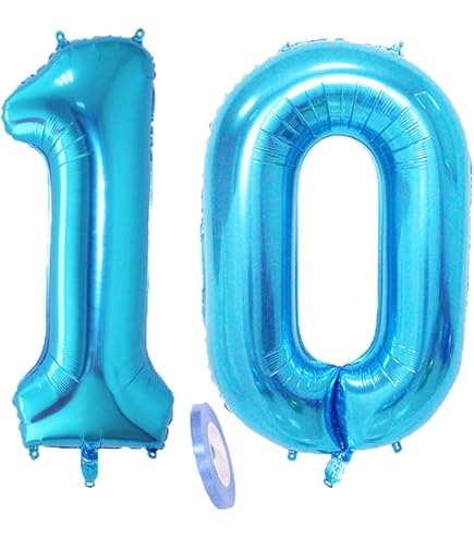 10er Pack Latex-Geburtstagsballons Mit Zahl 2 – 12 Zoll (30 Cm), Für Den 2. Geburtstag