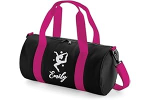 Absolutely Top Childrens Personalised Dance & Gymnastics Glitter Barrel Bag