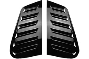 TOKENHIGH 2pcs Gloss Black Car Rear Window Louver Shutter Trim For VW Golf 6 2008-24, Rear Side Window Louvers Provide privacy and shade, Windows Blinds Exterior Accessories (Fit For VW Golf 6 MK7)