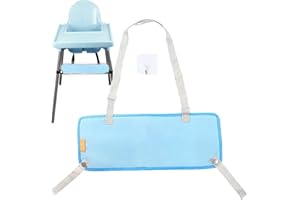 HANQ Poggiapiedi per seggiolone, regolabile antiscivolo, poggiapiedi in tessuto per seggiolone, tappetino per piede lavorato a maglia, compatibile con il seggiolone Ikea (blu)