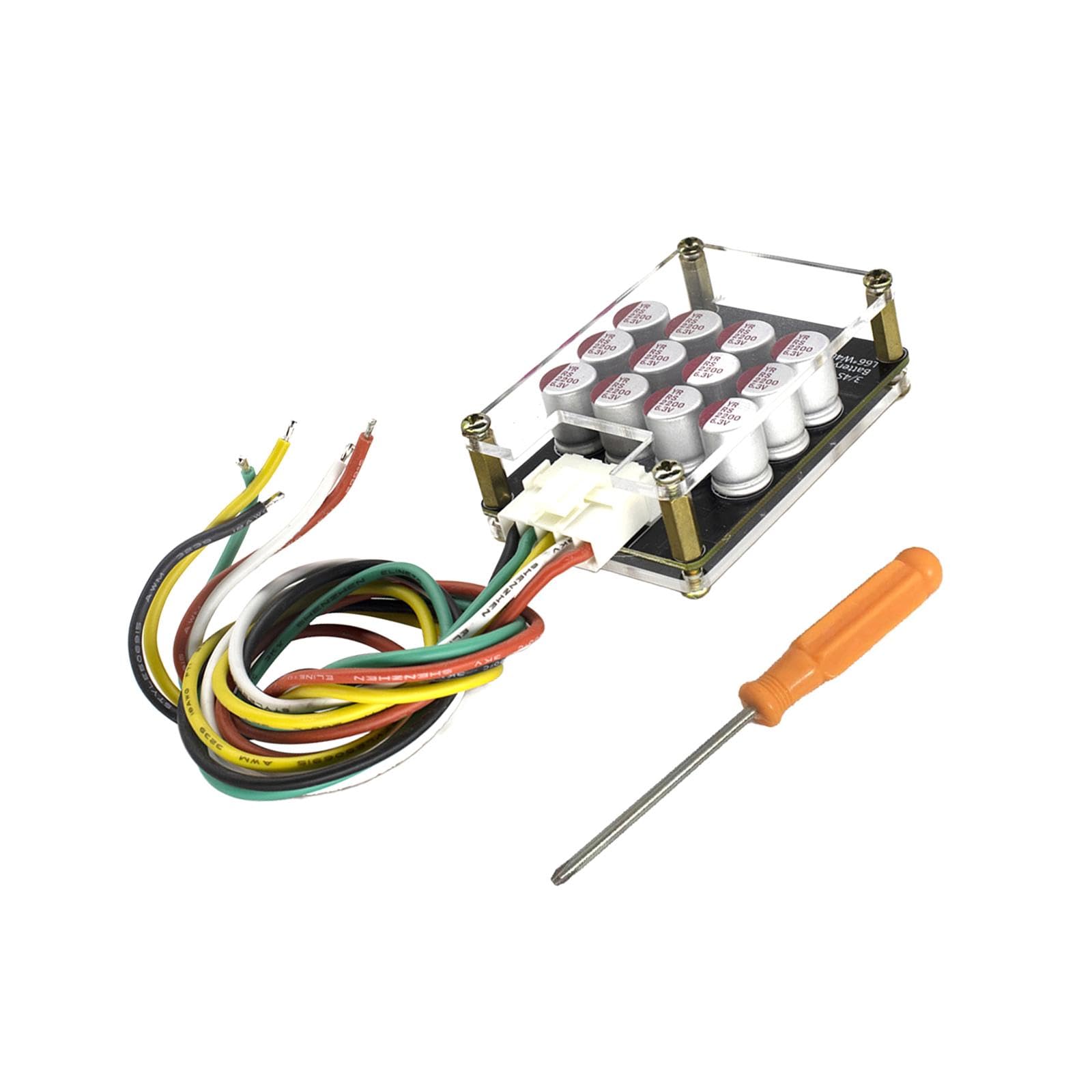 MERISHOPP® Battery Equalizer Active Balancer Equalizer 4S 5.5A Voltage Balancer Black