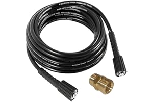 Cowhilan Manguera de Lavado a Alta Presión M22 Conector Rosca Manguera de Repuesto Compatible con Karcher M22-14 Conexión, con Adaptador, 8M