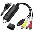 HiperAds VHS to Digital Converter, Video Capture Card USB 2.0 Audio Video Capture Card Device Old VHS Mini DV DVD VCR to Digital Converter for Mac, PC Support Windows 2000/10/8/7 / Vista/XP/Android