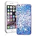 Produktbild SMART LEGEND für iPhone 6, iPhone 6S Hardcase Liquid Hülle Glitter Case Hartschale Transparent Schutzhülle Handyhülle Fließen Flüssig Schwimmend Premium Shiny Glanz Sparkle Bling Diamant Strass Tasche Skin Schale Hart PC Clear Kristall Handytasche Etui - Blau