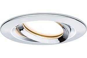 Paulmann Coin schwenkbar dimmbar 93683 Luminaria LED Nova Plus, redonda, orientable, 1x6,8 W IP65 regulable, foco empotrable, cromo, Spot, aluminio, lámpara 2700 K, 6.8 W, 1er-Set