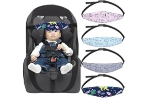YUPZAR 4 Pièces Cale Tete Enfant Voiture Maintien Pour SièGes Auto Pur Coton Cale Bebe Voiture Bandeau Réglable Accessoires pour Sièges Bébé Tete Siege Auto Enfant Cale-Têtes