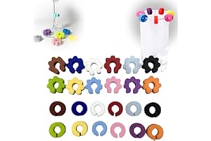 LJFEA Marcadores de Copas, 24PCS Marcador Vasos de Vino de Silicona Reutilizable para la Recepción de Copas Accesorios para Vino Ideal para Diario y Fiesta