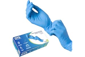 DTS PROTECT Nitrile Gloves - Disposable Box of 100 - Blue, Latex-Free PPE Gloves - Sterile, Medical & Surgical (Medium)