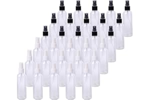 Lawei Lot de 30 flacons vaporisateurs vides en plastique transparent de 100 ml pour cosmétiques et maquillage