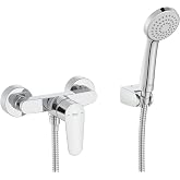 Roca A5A204FC00 Victoria Plus Shower Mixer with Hand Shower, Flexible 1.5 m and Articulated Shower Holder, Chrome