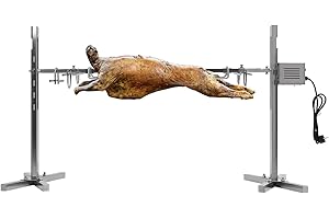 EURHOMEPLUS Barbecue elettrico per maialino/agnello, 220 V, 30 kg, in acciaio inox, altezza regolabile con spiedo girevole