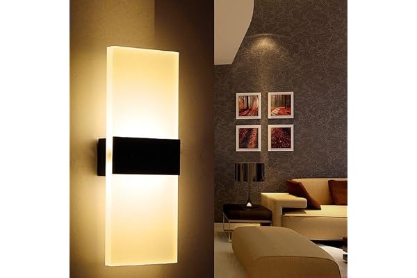 Smartway -12 W Rectangle Wall Led lamp Modern for Living Room Bedside Bedroom Decorative Light,resturant,Cafe,Luxury Lights (Warm White) (1)