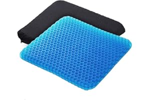 Gel-Sitzkissen, JARAGAR Ergonomisches Waben-Design-Chair Cushion für Rücken&Sciatica Schmerzlinderung, Doppeltes Dickes sitzkissen bürostuhl für Auto, Rollstuhl, Road Trips