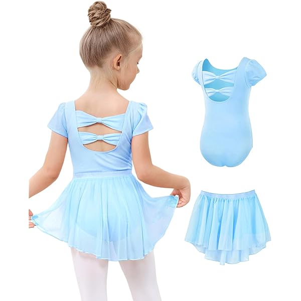 Justaucorps De Gymnastique Pour Filles Jupe Tutu De Ballet Robe Sans
