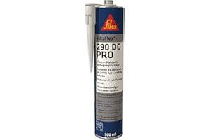 SIKA - Mastic-colle pour Calfatage Joint Type Pont de Bateau exposés à l'environnement marin - Sikaflex-290DC Noir (Réservés aux Professionnels) - Résistant à l'eau de mer - Durable - 300ml