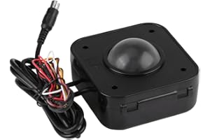 Bewinner LED Trackball Maus Arcade Trackball Maus für PC, beleuchtet 4,5 cm Runde LED Trackball Maus PS / 2 Leiterplattensteckverbinder für Arcade