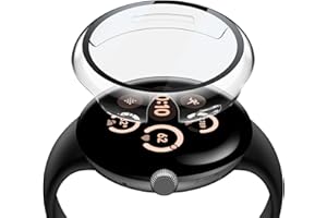 Misxi 2-Stück Harte PC Hülle mit Displayschutz Kompatibel mit Google Pixel Watch 3 41mm, Einfache Installation Leichte Ultra-dünne Schutzhülle, Transparent