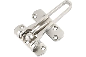 SAYAYO Verrouillage des Portes Secondaires, Chaînes de Porte de Sécurité, Verrou de Porte Coulissante, Alliage de Zinc Barre Pivotante, Serrure de Porte de Sécurité, Brossé, EMS570-LS