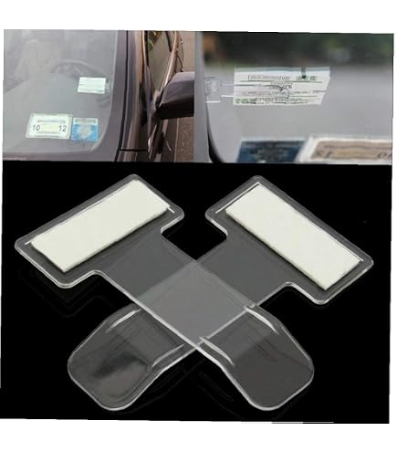 Clips Ticket Parking Pare-brise - Lot De 4 Supports Auto-adhésifs Pour Voiture