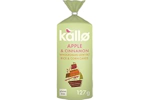 Kallo Apple & Cinnamon Wholegrain Rice & Corn Cakes, 127 g