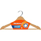 Macro Max Ahşap Desenli Plastik Elbise Askısı 3'l&uuml; Paket