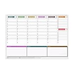 Planner settimanale da scrivania 42x30 - agenda planner da tavolo perpetua - Hard Colors
