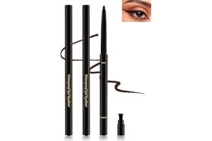 LESTPOLA Brown Gel Eyeliner for Older Women, Waterproof Smudge-Proof Retractable Eyeliner Pencil, Long Lasting 24H,Matte Smooth Eyeliner Waterline with Sharpener, Eye Liner for Mature Women Sensitive Eyes-2Pcs